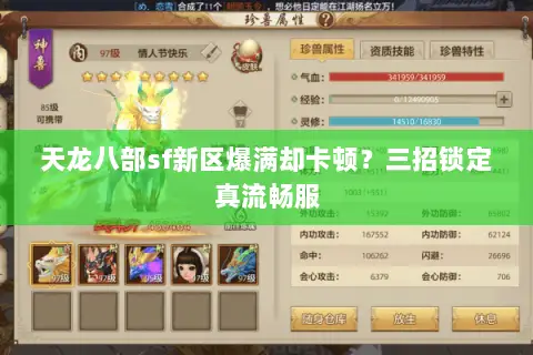 天龙八部sf新区爆满却卡顿?三招锁定真流畅服 天龙八部sf新区爆满却卡顿?三招锁定真流畅服